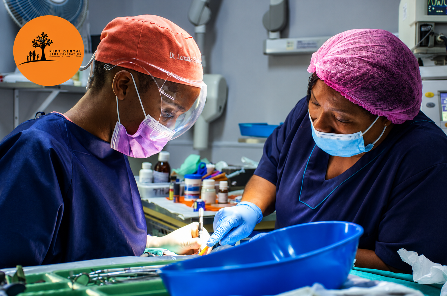 Kids Dental Home Foundation volunteers in a hospital ward